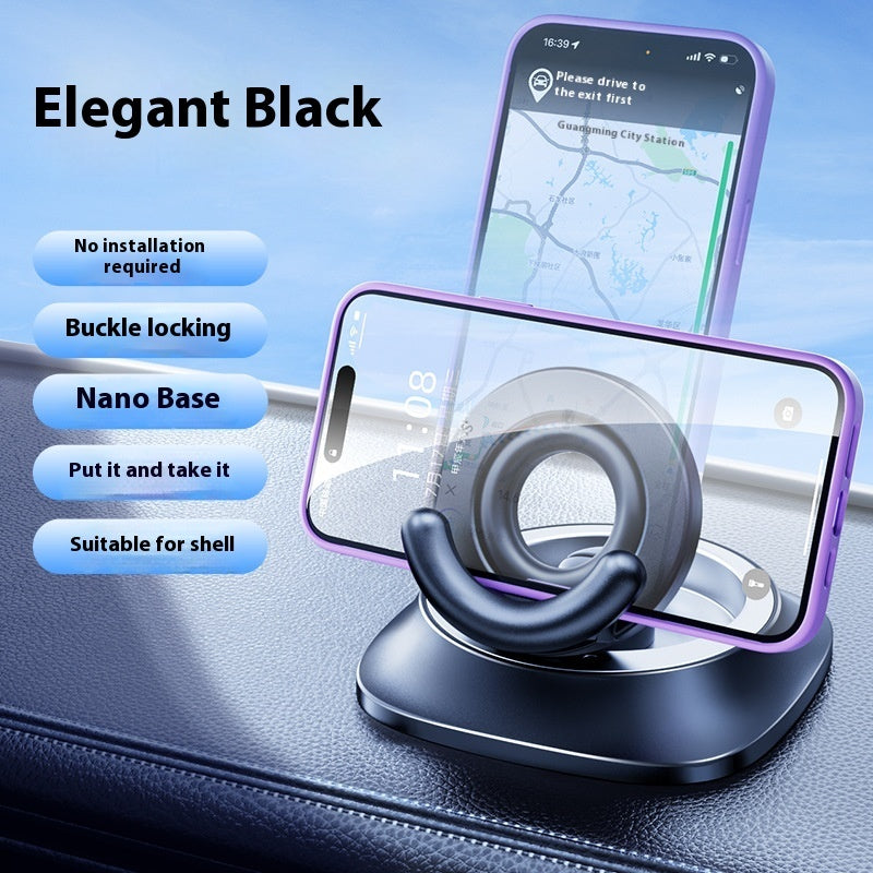 TECHMART|  Magnetic Phone Holder With Vacuum Suction Foldable Adjustable Car Mount Magnetic Bracket Suction Nonslip For Busy Commuters